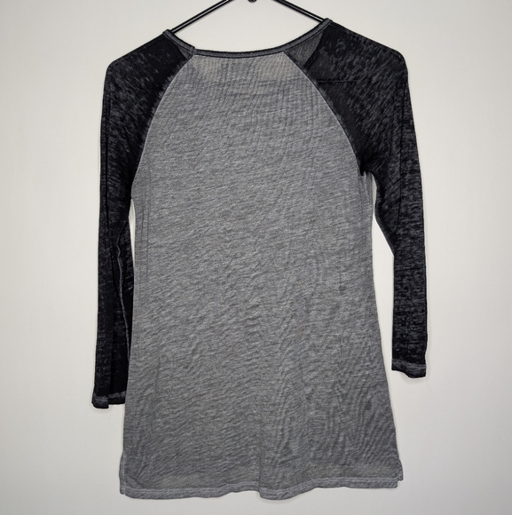 Star Wars Darth Vader Christmas Scarf 3/4 Sleeve Gray Sheer Tee Shirt Size Small - Picture 11 of 16